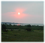 sunrise over Sengontacket Pond